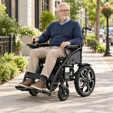 Jemeela 9000 Foldable Electric Wheelchair, Aluminum Alloy, 1-6km/h