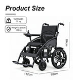 Jemeela 9000 Foldable Electric Wheelchair, Aluminum Alloy, 1-6km/h