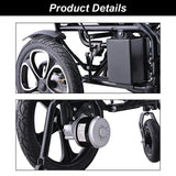 Jemeela 9000 Foldable Electric Wheelchair, Aluminum Alloy, 1-6km/h