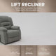 Jemeela jky9205 Electric Lift Recliner, Max Load 135 kg, Fabric, Gray